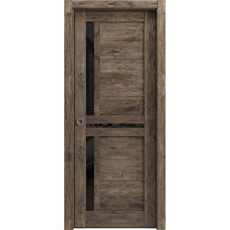 Sartodoors Sliding French Dbl Pocket Doors 36 x 96in, Cognac Oak W/ Frosted Glass, Kit Trims Rail Hardware QUADRO4445DP-AKA-3696
